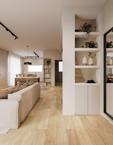 Open Space in stile moderno di 56 di Silvia Aquilani . Design studio