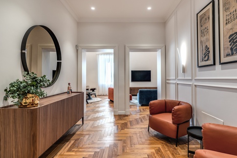 Ingresso in stile contemporaneo di 15 di MOB Architects Ingresso in stile contemporaneo di 15 di MOB Architects