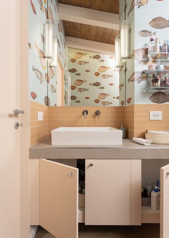 Bagno in stile contemporaneo di 6 di Facta Studio Architetti Milano