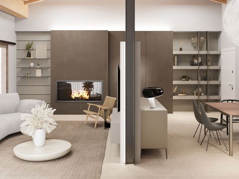Open Space in stile contemporaneo di 58 di Cariolato Arredamenti