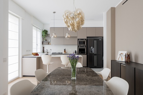 Open Space in stile naturale di 45 di Annalisa Carli Architetto Open Space in stile naturale di 45 di Annalisa Carli Architetto
