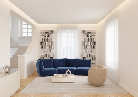 Soggiorno in stile japandi di 32 di EmmePi Architettura