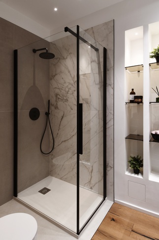 Bagno di Servizio in stile contemporaneo di 4 di kkarchitecture Bagno di Servizio in stile contemporaneo di 4 di kkarchitecture