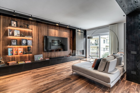 Soggiorno in stile contemporaneo di 20 di MOB Architects