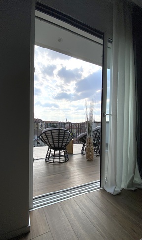 Terrazza in stile contemporaneo di 20 di kkarchitecture