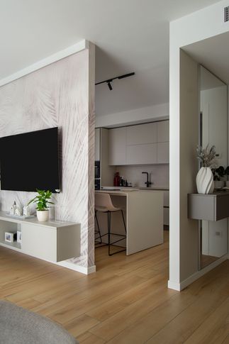 Open Space in stile moderno di 44 di Silvia Aquilani . Design studio