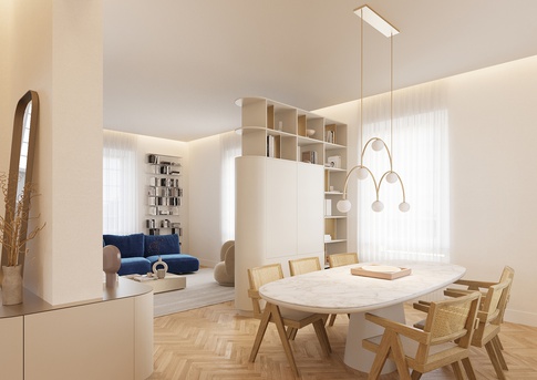 Soggiorno in stile japandi di 32 di EmmePi Architettura