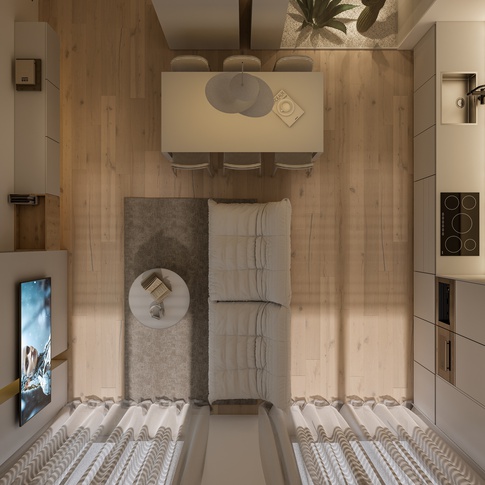 Open Space in stile minimal di 37 di 1507 Interior studio