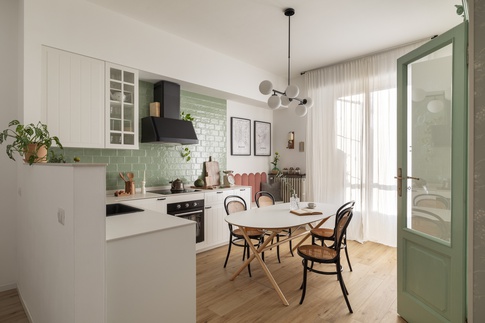 Cucina in stile retrò di 15 di Storie Design Studio
