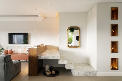 Soggiorno in stile contemporaneo di 40 di VALENTINA AUTIERO    architecture │ interiors │ design projects