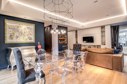 Soggiorno in stile contemporaneo di 40 di MOB Architects
