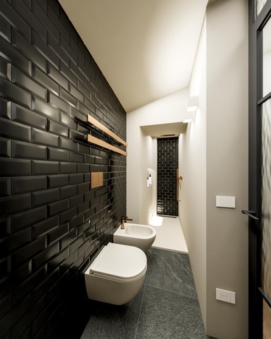 Bagno in stile iconico di 4 di MICHELE VOLPI STUDIO INTERIOR DESIGN Bagno in stile iconico di 4 di MICHELE VOLPI STUDIO INTERIOR DESIGN
