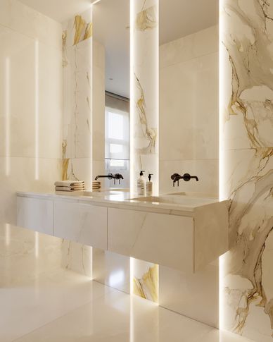 Bagno in stile contemporaneo di 8 di Elena Russo Interiors
