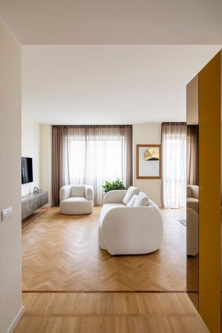 Open Space in stile contemporaneo di 45 di Caterina Scamardella Architetto