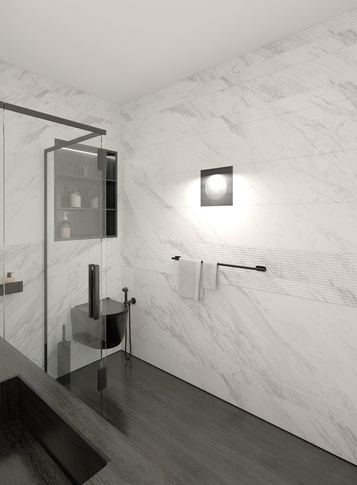 Bagno in stile contemporaneo di 5 di Yulia Pyanzina Design Bagno in stile contemporaneo di 5 di Yulia Pyanzina Design