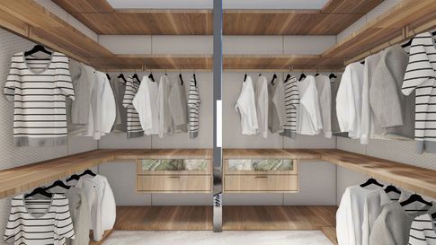 Cabina Armadio in stile contemporaneo di 10 di Salvatore Sito Interior Designer