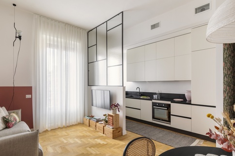 Soggiorno in stile contemporaneo di 20 di tapas studio