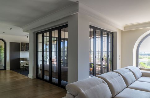 Soggiorno in stile contemporaneo di 42 di Pamela Camposano Ingegnere Architetto