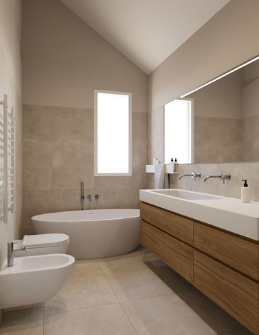 Bagno in stile moderno di 7 di Silvia Aquilani . Design studio