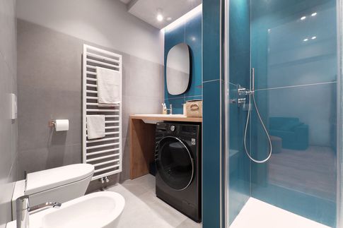 Bagno in stile scandinavo di 5 di Desearq studio - architettura e interior design