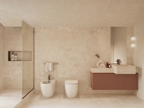 Bagno in stile contemporaneo di 14 di EmmePi Architettura