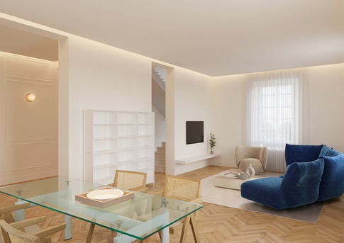 Soggiorno in stile japandi di 32 di EmmePi Architettura