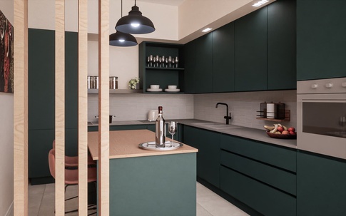 Cucina in stile contemporaneo di 12 di Caterina Scamardella Architetto Cucina in stile contemporaneo di 12 di Caterina Scamardella Architetto