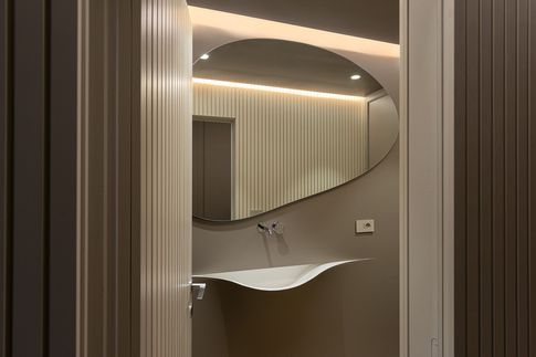 Bagno di Servizio in stile moderno di 3 di Studio Zanobini Bagno di Servizio in stile moderno di 3 di Studio Zanobini