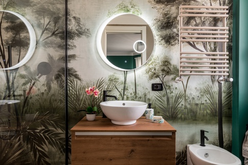 Bagno in stile moderno di 5 di Equus Architects