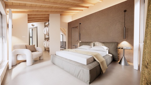 Camera da Letto in stile soft industrial di 19 di Simona Fogalesi interior designer Camera da Letto in stile soft industrial di 19 di Simona Fogalesi interior designer
