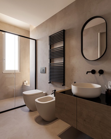 Bagno in stile moderno di 4 di doppiozero interior