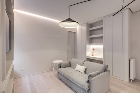 Soggiorno in stile contemporaneo di 30 di MOB Architects