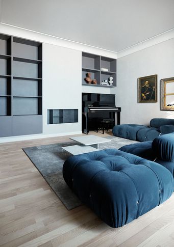 Soggiorno in stile classico di 25 di Atelier_Margutta