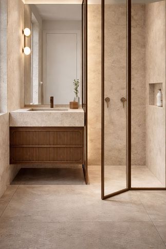 Bagno in stile japandi di 16 di EmmePi Architettura