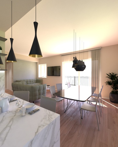 Open Space in stile contemporaneo di 40 di Francesca Boglio Architetto
