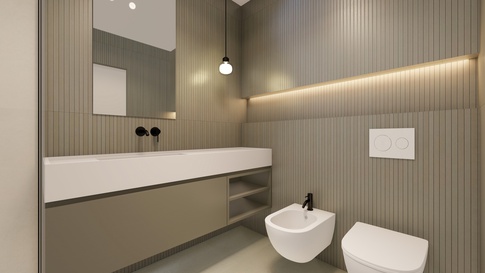 Bagno in stile contemporaneo di 5 di areadieci