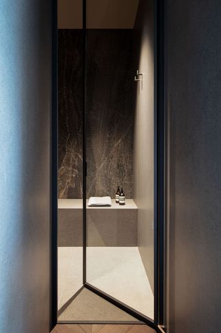 Bagno in stile minimal di 9 di Didonè Comacchio Architects