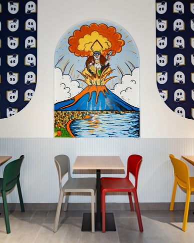 Ingresso in stile pop art di 60 di Name Studio Ingresso in stile pop art di 60 di Name Studio