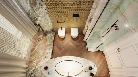 Bagno in stile contemporaneo di 10 di Salvatore Sito Interior Designer