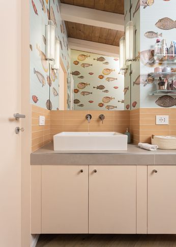 Bagno in stile contemporaneo di 6 di Facta Studio Architetti Milano
