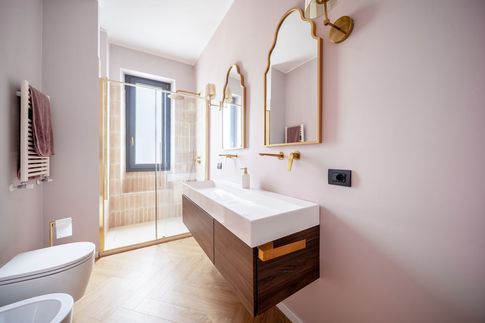 Bagno in stile contemporaneo di 7 di Gianluca Chiocca Interior Design Studio