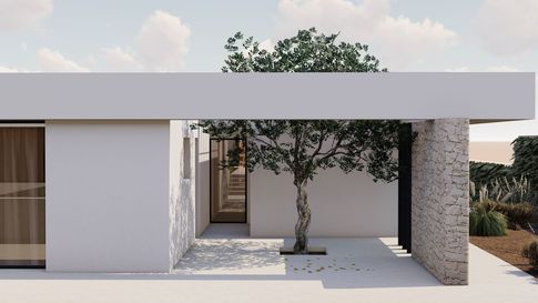 Facciata in stile contemporaneo di null di Ciquadro Architetti