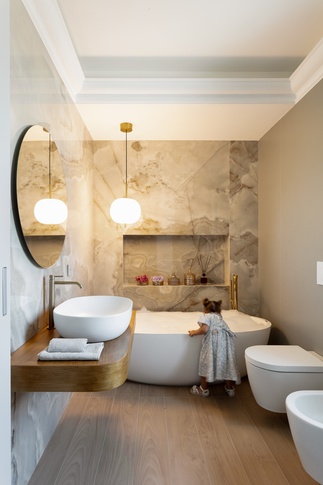 Bagno in stile contemporaneo di 12 di VALENTINA AUTIERO    architecture │ interiors │ design projects