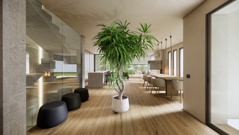 Open Space in stile naturale di 50 di Simona Fogalesi interior designer