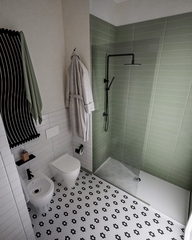 Bagno in stile japandi di 6 di Caterina Scamardella Architetto
