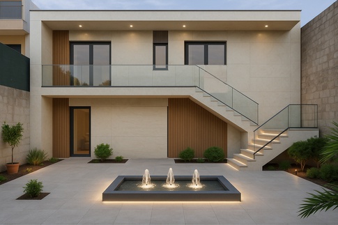 Facciata in stile anni '50 di 90 di VArchi studio