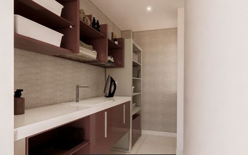 Lavanderia in stile contemporaneo di 5 di Studio LABventinove
