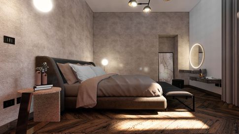 Camera da Letto in stile contemporaneo di 18 di Studio LABventinove