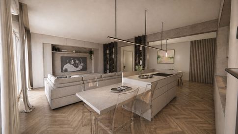 Open Space in stile soft industrial di 9 di JFD Juri Favilli Design Open Space in stile soft industrial di 9 di JFD Juri Favilli Design