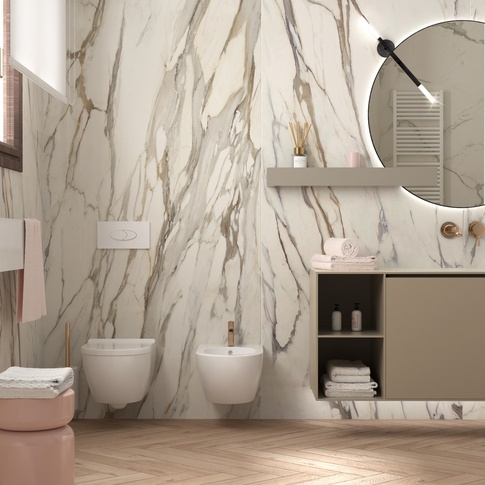 Bagno in stile moderno di 6 di Giulia Grillo Architetto